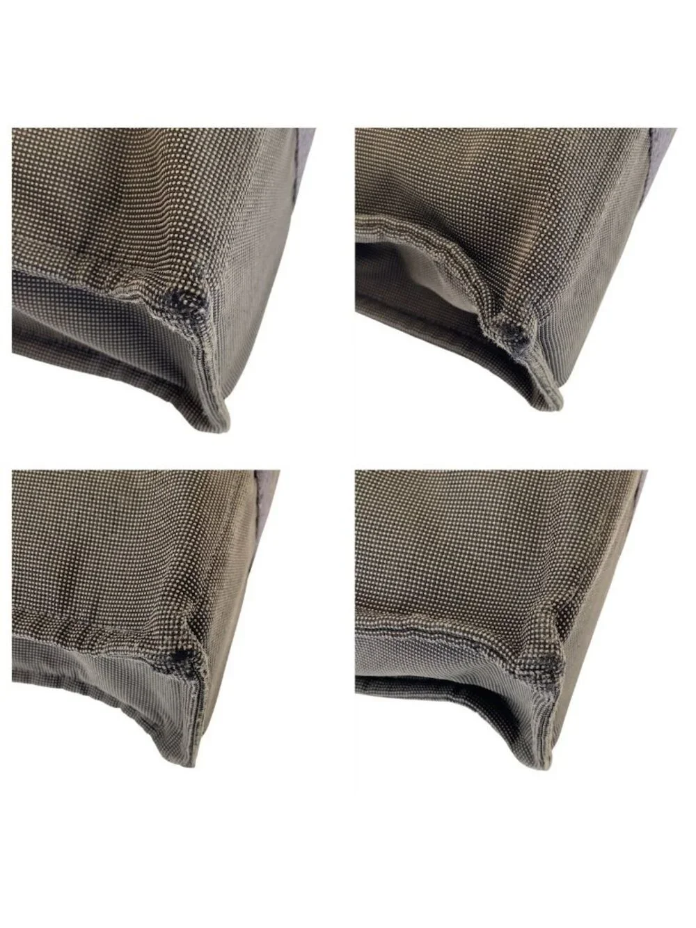 Hermes Her Line MM Gray Silver Canvas Tote